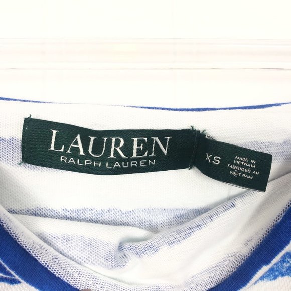 Ralph Lauren Cold-Shoulder Striped Top - Picture 7 of 8